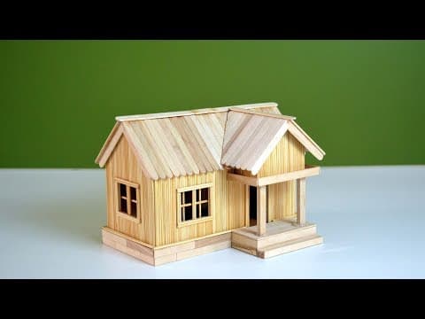 Making a beautiful house from ice cream sticks | very easy