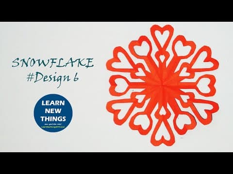 Paper Snowflake Design Tutorial | Valentine's Day Special Paper Craft | Paper Snowflake #6