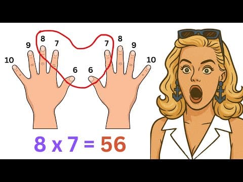 Times Table Trick Using Your Hands (6 to 10)