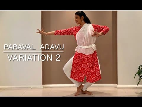 Bharatanatyam - lesson 9 - learn basic adavus or steps - paraval adavu 2