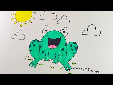 How to draw a frog for kids