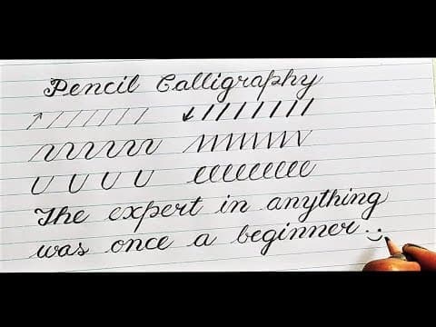 Pencil calligraphy - calligraphy for beginners - hand lettering practice