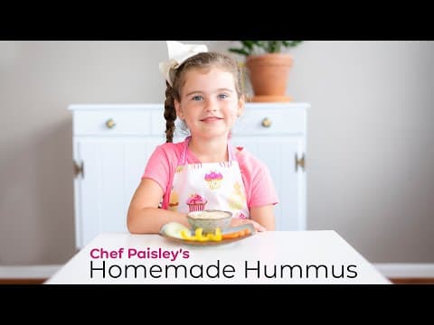 Homemade Hummus Made Easy! Chef Paisley Makes Hummus - Talented Kid Chef - Masterchef Junior Paisley