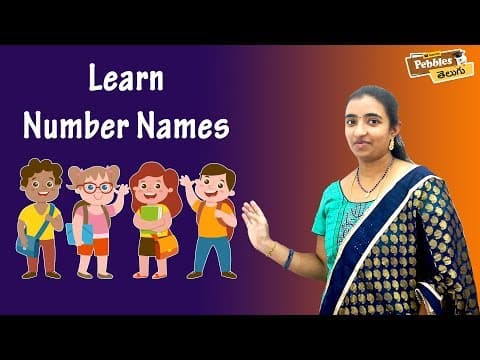 Learn number names - english through telugu - for kids