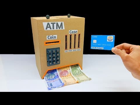 Cardboard वाला Mini ATM Machine बनाओ घर पर || How To Make ATM Machine Science Project Working Model