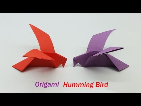 How To Make a Paper Plane Fly Like Humming Bird - Flying Origami Humming Bird