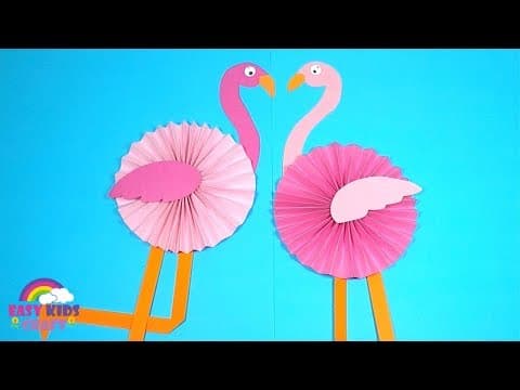 How to Make a Paper Flamingo | Paper Crafts for Kids