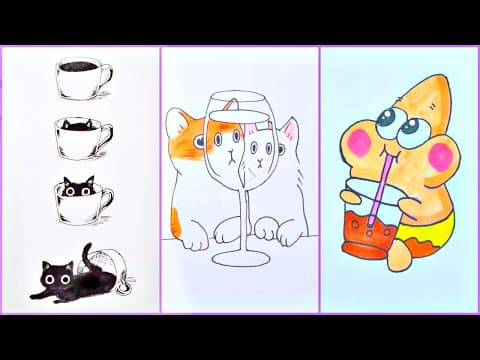 12 CUTE DRAWING IDEAS - Drawing Hacks