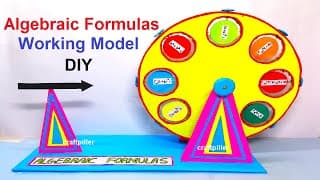 algebraic formulas working model - maths working model - tlm - diy