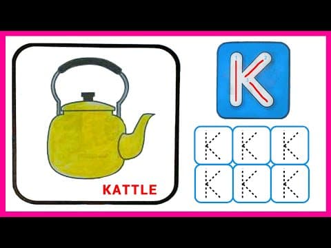 Tracing - tracing letter k - tracing letters for kids - practice writing letter k