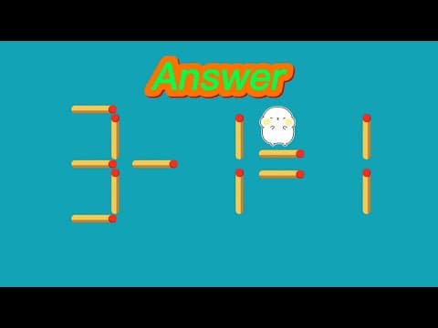 Matchstick Puzzle | Fix the equation by moving only 1 stick