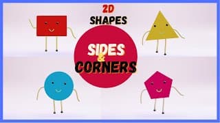 Shapes for Kindergarten|Sides And Corners of Shapes|Shapes, Sides And Corners-Vertices|Three D shapes