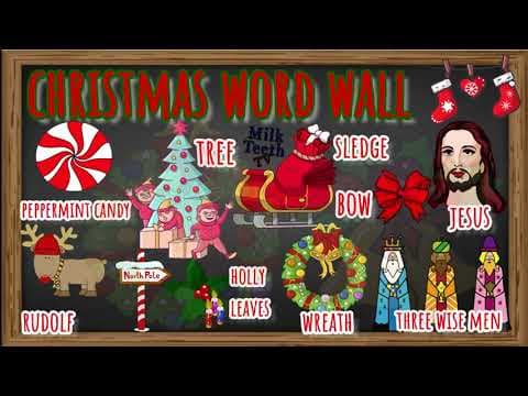 Christmas word wall for kids | Important words related to Christmas & Christ | Christmas vocabulary