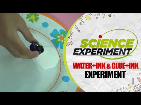 Science Experiment - 55 | WaterInk and GlueInk Experiment | Chemistry Experiment
