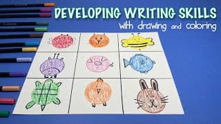 DEVELOPING WRITING SKILLS with Drawing  Coloring  Step by Step Tutorial How to Draw Animals