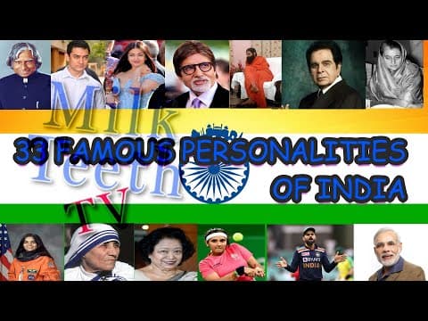 Famous Personalities of India // List of Famous Indians // General knowledge for kids Famous People