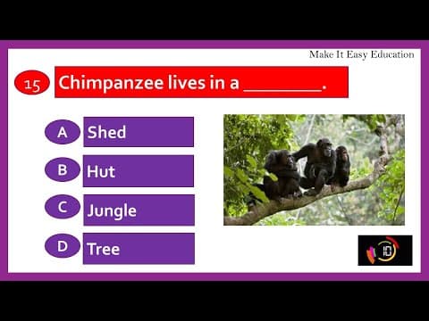 Quiz on homes of animals - where do animals live ? - general knowledge
