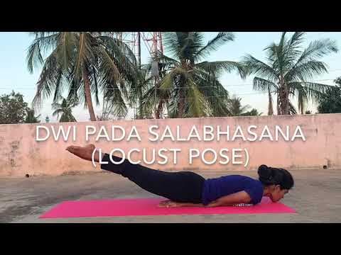 Salabhasana for beginners -  locust pose - step by step - benifits - contraindications