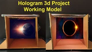 3d hologram projector working model for school science project exhibition