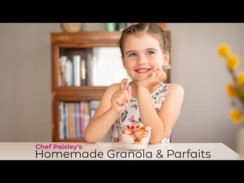 Young Chef Makes Homemade Granola and Parfaits - 6 Year-Old Chef Paisley Makes Granola