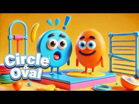 Circle & Oval for Kids | Fun Geometry Shapes Learning | Shapes