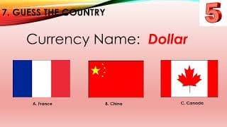 Guess the country from its currency name (Part-2) | World currency quiz