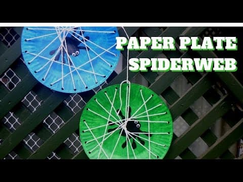 Halloween Craft - Paper Plate Spiderweb - Paper Plate Crafts