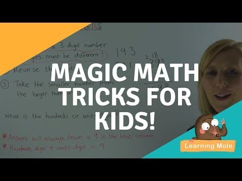 Magic Math Tricks for Kids - Subtraction Tricks - Magic Maths - Math Tricks