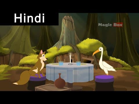 लोमड़ी और बगुला -Fox and the crane| Moral Stories for kids | Fairy Tales in Hindi
