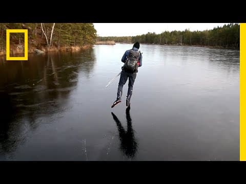 The Sound of Ice: Skating on thin black ice makes sci-fi movie laser sounds
