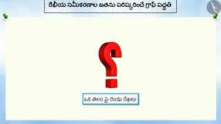 గ్రాఫ్ పధ్ధతి ద్వారా రేఖీయ సమీకరణాల జతకు సాధన కనుగొనుట|Part1/3