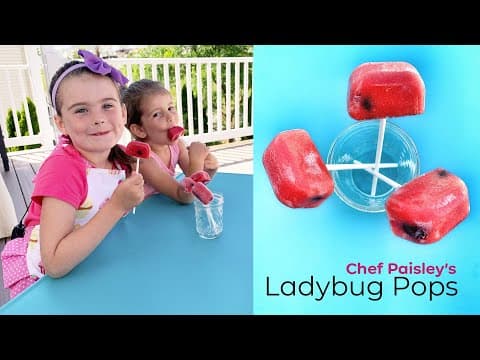 Easy Summer Treat - Chef Paisley Makes Ladybug Pops - Homemade Popsicles from 6 Year-Old Chef