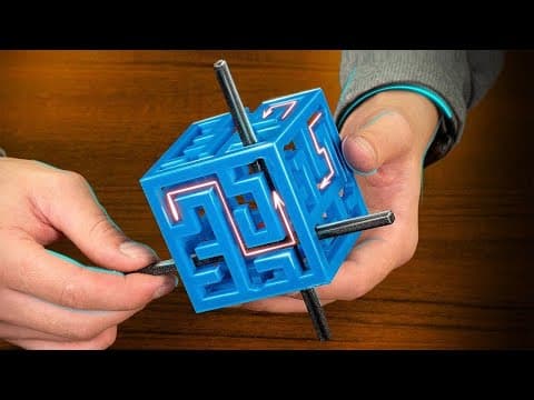 Try to get a cross out of a 3D MAZE - 3D-printed maze cube