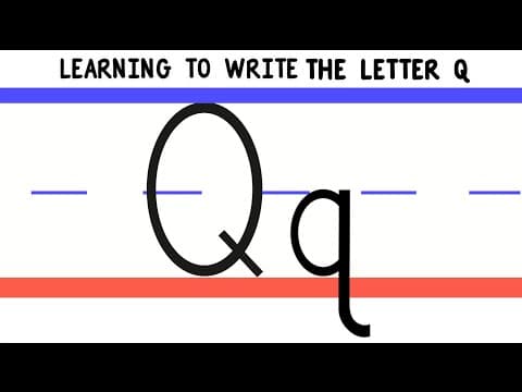 Write the letter q - abc writing for kids - alphabet handwriting by 123abctv