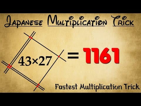 Japanese Multiplication Tricks | 3 Seconds Multiplication Tricks | Vedic Maths Tricks