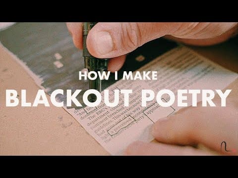 How to make newspaper blackout poetry