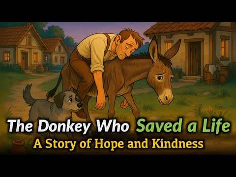 The Donkey Who Saved a Life | Motivational Animated Story of Hope and Kindness | Learn English
