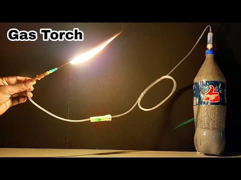 DIY Gas Torch - Acetylene Gas Flame - How To Make Gas Torch