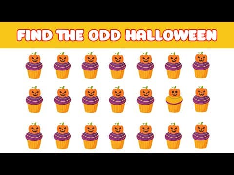 Find The Odd Halloween Emoji One Out | Halloween Spacial Quizzes | Find The Difference Emoji Puzzles