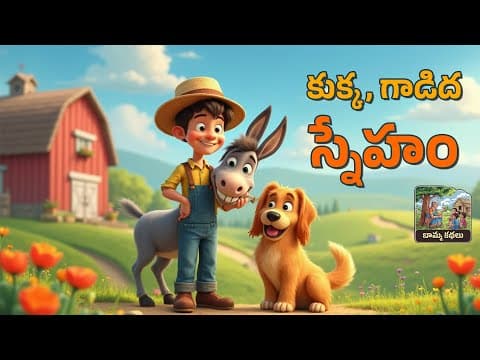 DOG DONKEY Story | The Friendship Between a Dog and a Donkey | Telugu Moral Story for Kids