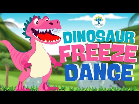Dinosaur Yoga Freeze Dance | Action Song for Kids | Warm Up | Yoga Guppy by Rashmi Ramesh