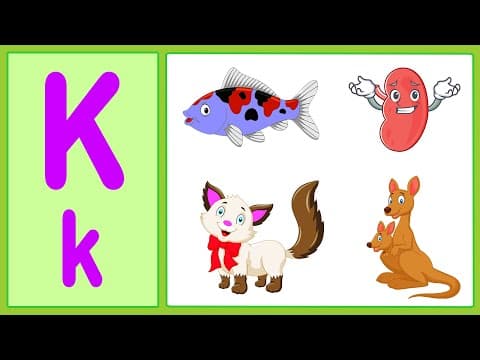 Phonics letter - phonics letter k - learning alphabet k - abc flashcards