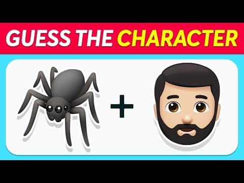 Guess the CHARACTER by Emoji 🕷👨 Emoji Quiz | Quiz Kingdom