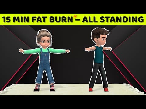 15-MINUTE FULL BODY FAT BURN – STANDING EXERCISES FOR KIDS