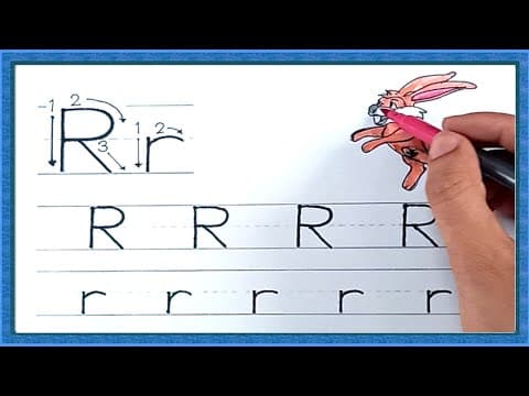 Tracing - tracing letter r - practice writing letter r - tracing letters for kids