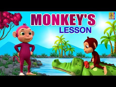 Monkey's Lesson | English Short Stories | English Cartoon #monkey #monkeystories #cartoon #english