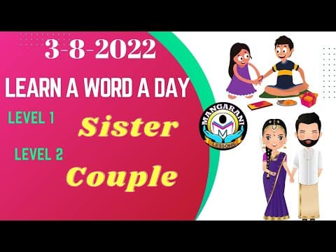 Learn a word a day, Words - sister & couple