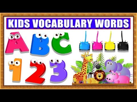 Kids vocabulary words - flashcards vocabulary - toddlers videos