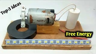 How to make generator from dc motor and magnet | convert energy with dc motor and capacitor