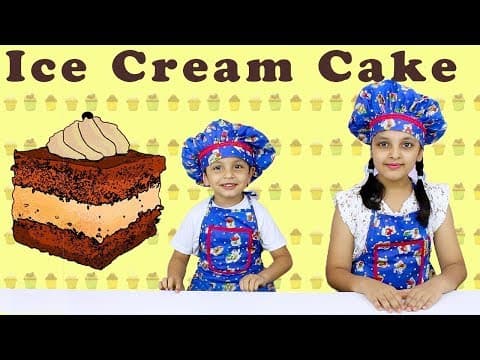 CHOCOLATE ICE CREAM CAKE - Kids Cooking without fire चॉकलेट आइस क्रीम केक बनाये - Aayu And Pihu Show